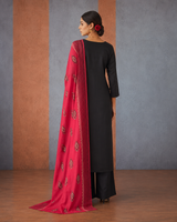 Black Pure Cotton Suit 3 Piece