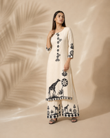 White Chanderi Silk Suit 3 Piece