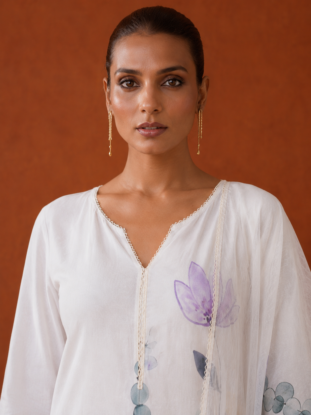 White Mul Linen Suit 3 Piece