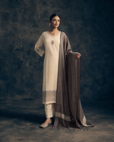 Cream 100% Pure Khadi Cotton Suit 3 Piece