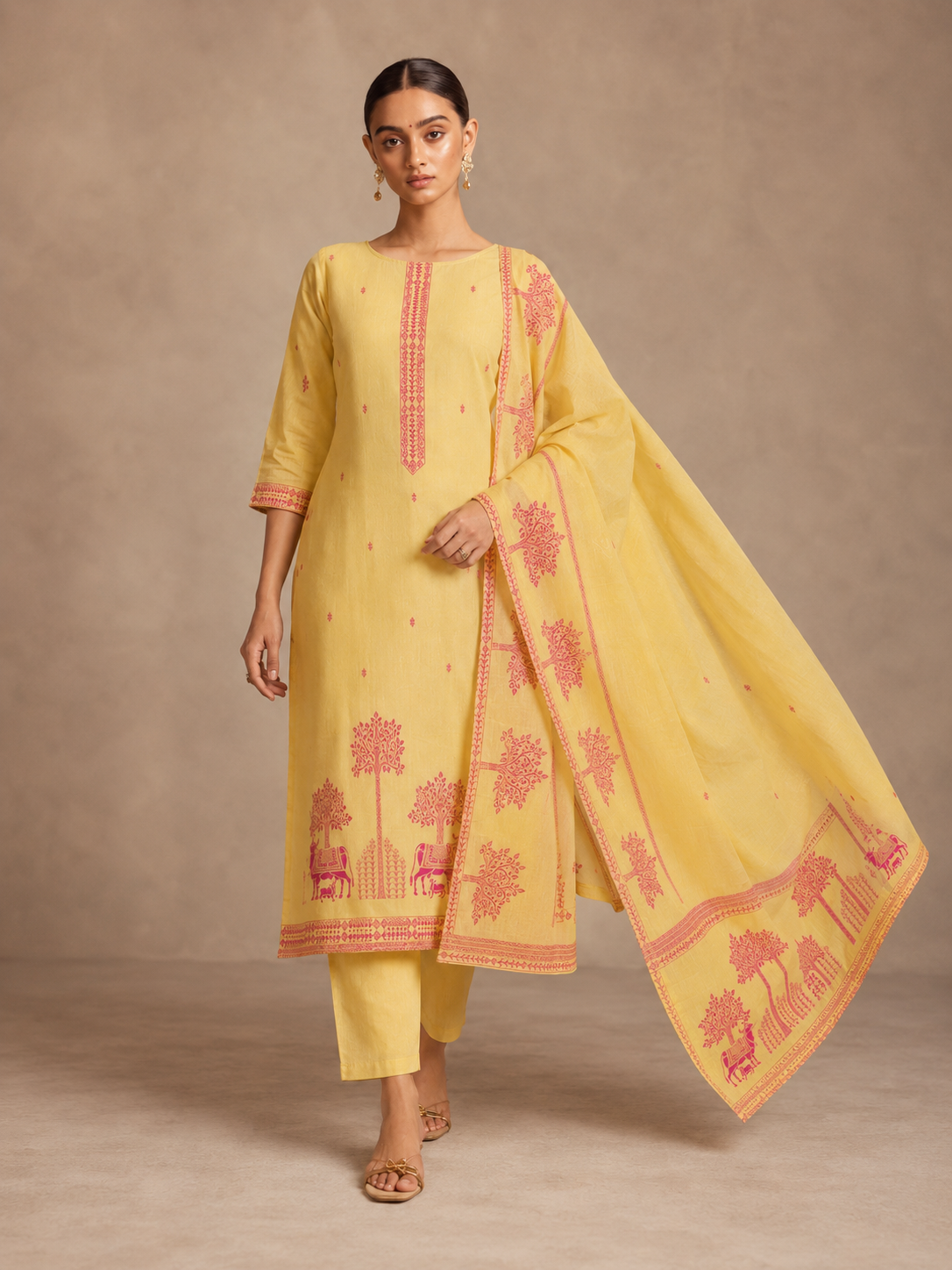 Sunflower Mul Cotton Suit 3 Piece