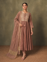 Pink Premium Mul Chanderi Suit 3 Piece