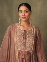 Pink Premium Mul Chanderi Suit 3 Piece