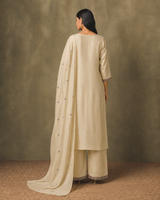 Cream Pure Cotton Suit 3 Piece