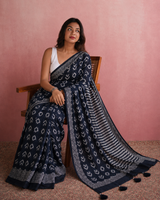 Black Premium Cotton Saree