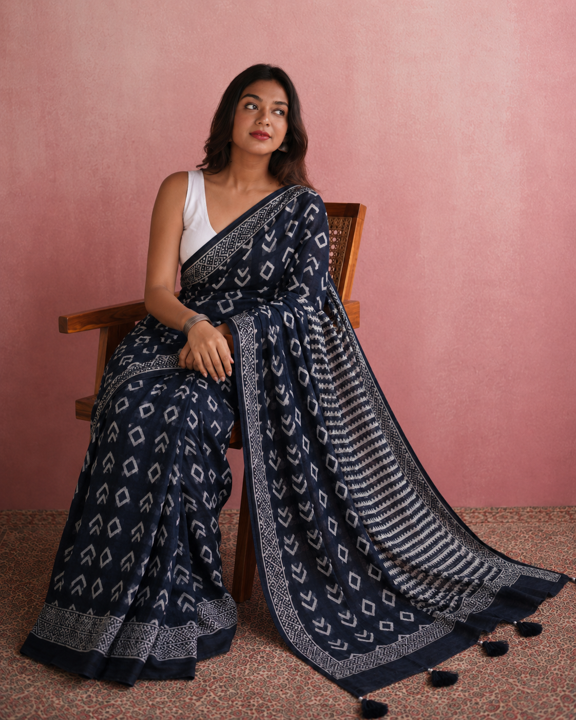 Black Premium Cotton Saree
