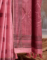 Tulip Pink Cotton Modal Silk Saree