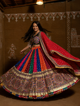 Meher Gota Patti & Mirror Work Navratri Lehenga Set