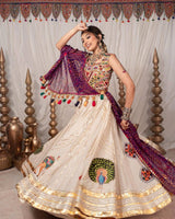 Aarunya Mirror Work & Embroidered Navratri Lehenga Set
