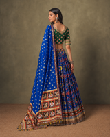 Royal Blue Mirror Work Navratri Lehenga Set