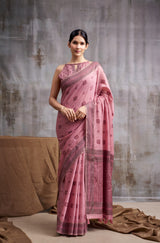 Tulip Pink Cotton Modal Silk Saree