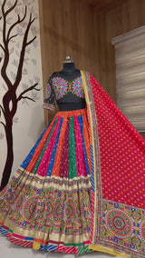 Meher Gota Patti & Mirror Work Navratri Lehenga Set