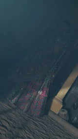 Mirror Work Muslin Cotton Navratri Lehenga Set