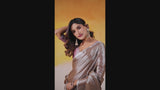Dusty Rose Tissue Silk Saree with Graphite Grey Pallu