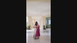 White Pink Mirror Work Navratri Lehenga Set