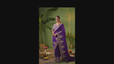 Midnight Black Silk Saree with Intricate Gota Patti Embroidery